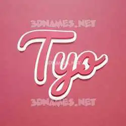 tyo in Red Scribble style - 3D name wallpaper