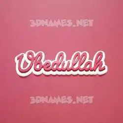 ubedullah in Red Scribble style - 3D name wallpaper