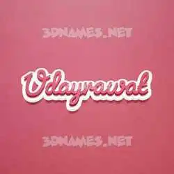 udayrawat in Red Scribble style - 3D name wallpaper