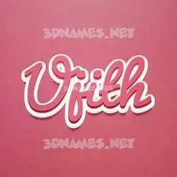 ujith in Red Scribble style - 3D name wallpaper