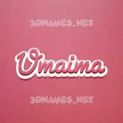 umaima in Red Scribble style - 3D name wallpaper