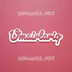 umairtariq in Red Scribble style - 3D name wallpaper