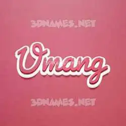 umang in Red Scribble style - 3D name wallpaper