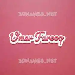 umer farooq in Red Scribble style - 3D name wallpaper