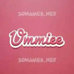 ummiee in Red Scribble style - 3D name wallpaper