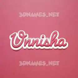 unnisha in Red Scribble style - 3D name wallpaper