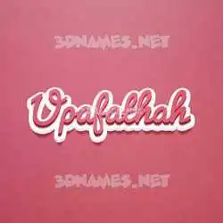 upafathah in Red Scribble style - 3D name wallpaper
