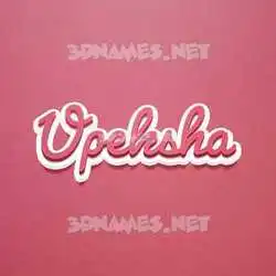 upeksha in Red Scribble style - 3D name wallpaper