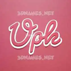 upk in Red Scribble style - 3D name wallpaper