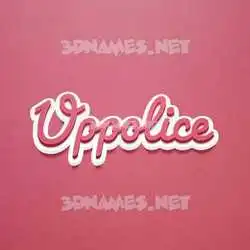 uppolice in Red Scribble style - 3D name wallpaper