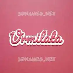 urmilata in Red Scribble style - 3D name wallpaper