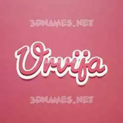 urvija in Red Scribble style - 3D name wallpaper
