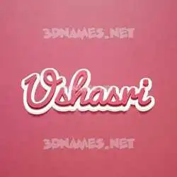 ushasri in Red Scribble style - 3D name wallpaper