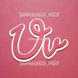 uv in Red Scribble style - 3D name wallpaper