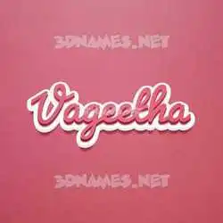 vageetha in Red Scribble style - 3D name wallpaper