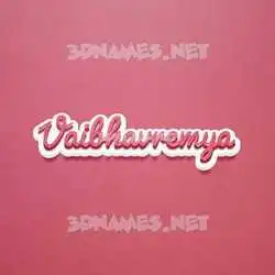 vaibhavremya in Red Scribble style - 3D name wallpaper