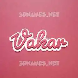vakar in Red Scribble style - 3D name wallpaper