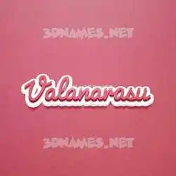 valanarasu in Red Scribble style - 3D name wallpaper