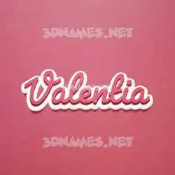 valentia in Red Scribble style - 3D name wallpaper