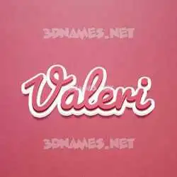 valeri in Red Scribble style - 3D name wallpaper