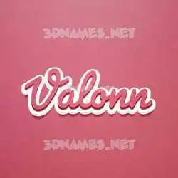 valonn in Red Scribble style - 3D name wallpaper