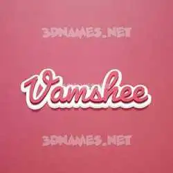 vamshee in Red Scribble style - 3D name wallpaper