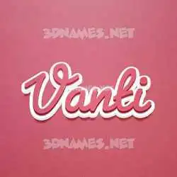 vanti in Red Scribble style - 3D name wallpaper