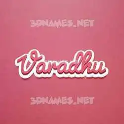 varadhu in Red Scribble style - 3D name wallpaper