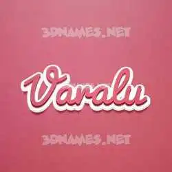 varalu in Red Scribble style - 3D name wallpaper