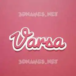 varsa in Red Scribble style - 3D name wallpaper