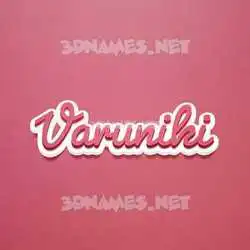 varuniki in Red Scribble style - 3D name wallpaper