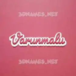 varunmalu in Red Scribble style - 3D name wallpaper