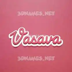 vasava in Red Scribble style - 3D name wallpaper