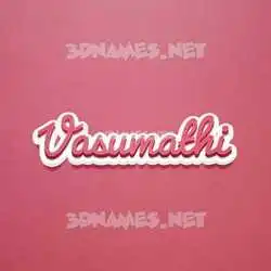 vasumathi in Red Scribble style - 3D name wallpaper