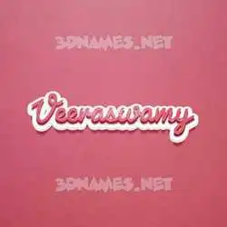 veeraswamy in Red Scribble style - 3D name wallpaper