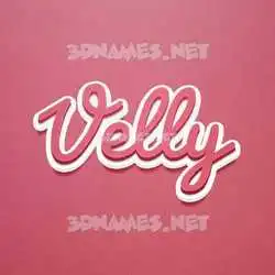 velly in Red Scribble style - 3D name wallpaper