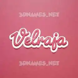velraja in Red Scribble style - 3D name wallpaper