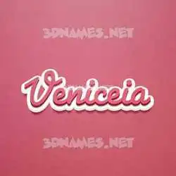 veniceia in Red Scribble style - 3D name wallpaper