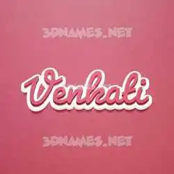 venkati in Red Scribble style - 3D name wallpaper
