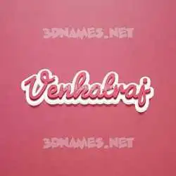 venkatraj in Red Scribble style - 3D name wallpaper