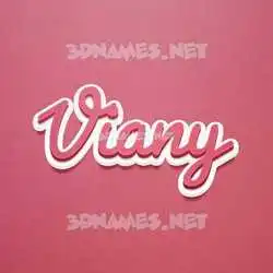 viany in Red Scribble style - 3D name wallpaper