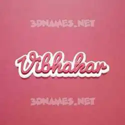 vibhakar in Red Scribble style - 3D name wallpaper