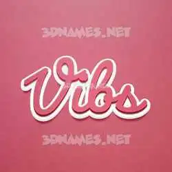 vibs in Red Scribble style - 3D name wallpaper