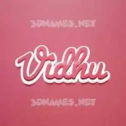 vidhu in Red Scribble style - 3D name wallpaper