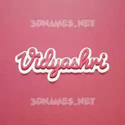 vidyashri in Red Scribble style - 3D name wallpaper