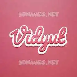 vidyut in Red Scribble style - 3D name wallpaper