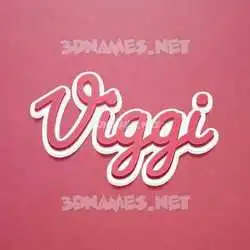 viggi in Red Scribble style - 3D name wallpaper