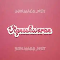 vigneshwaran in Red Scribble style - 3D name wallpaper