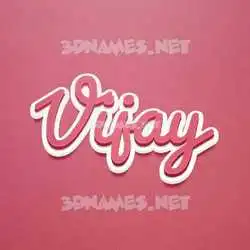 vijay in Red Scribble style - 3D name wallpaper