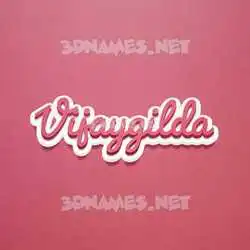 vijaygilda in Red Scribble style - 3D name wallpaper